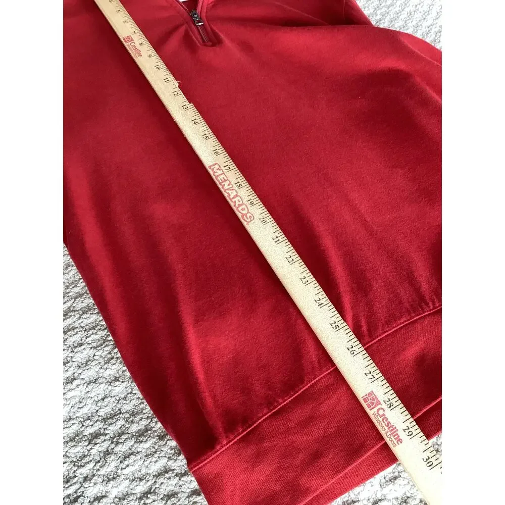 Polo Ralph Lauren Men's Luxury Jersey Quarter-Zip‎ Pullover Golf Red Size Large